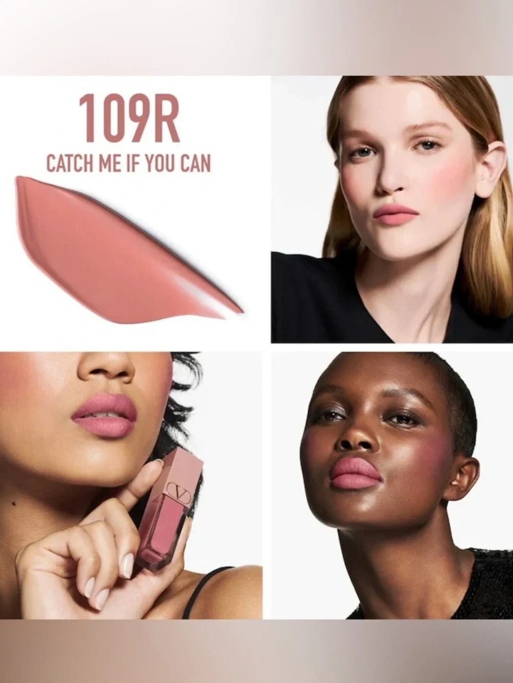 Valentino Liquiròsso Lip & Blush Liquid Matte Color in Dusty Rose